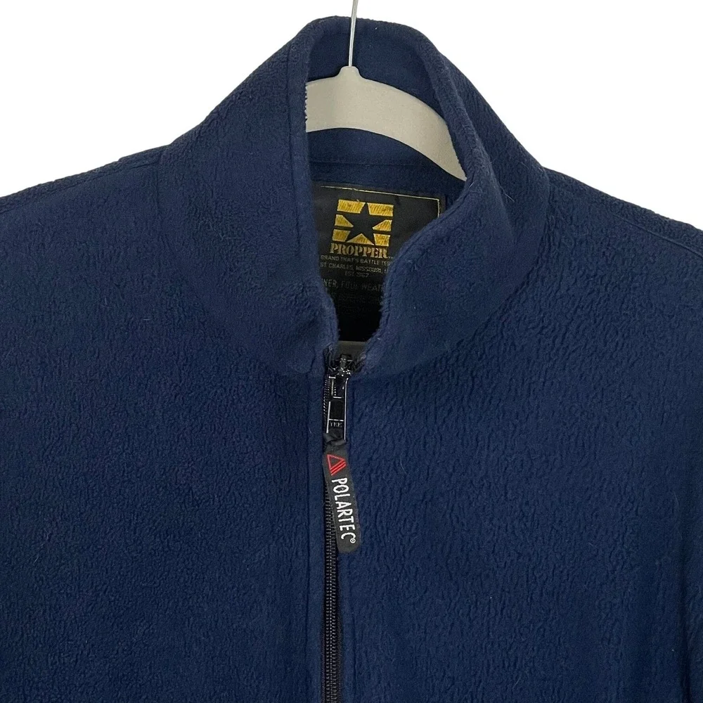 Propper L Made in‎ USA Navy Blue Gore-Tex Hooded Tactical Jacket Removable Liner